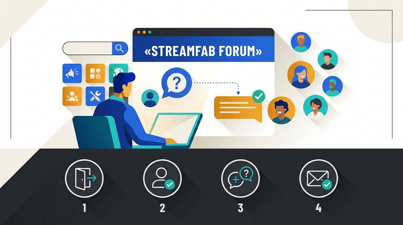 Foro de StreamFab: cómo entrar y pedir ayuda en 4 pasos