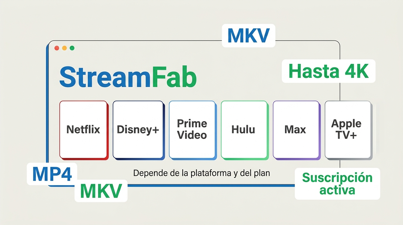 StreamFab All-In-One descarga contenido autorizado en MP4 o MKV hasta 4K
