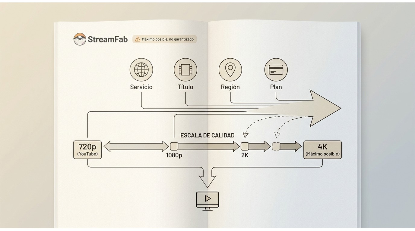 Factores que determinan la calidad máxima de StreamFab por servicio