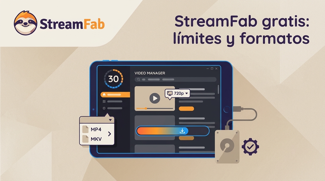StreamFab gratis en 2026: 30 días, 720p y formatos compatibles